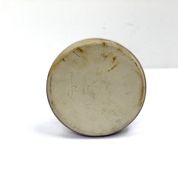 Vintage Hand Painted Ceramic Studio Mosaic Art Pottery Ikebana La Pointe Vase - Picture 6 of 7